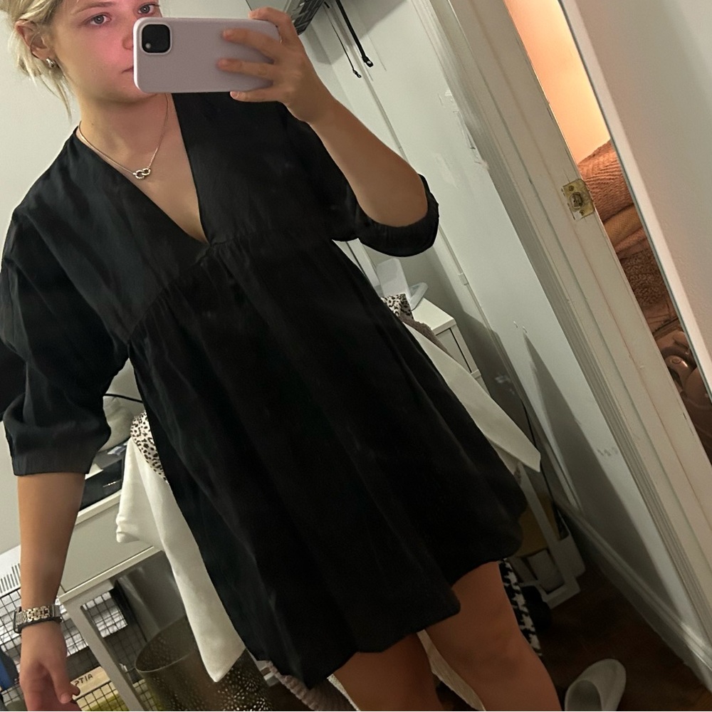 Lightweight charcoal gray Zara dress